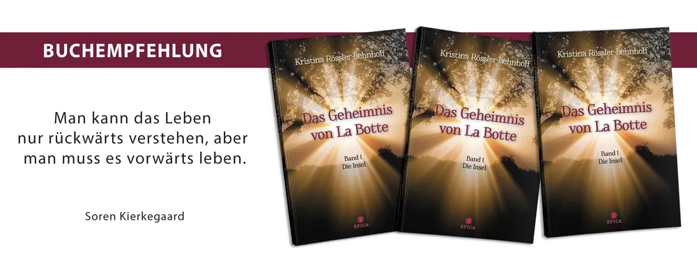Buchempfehlung „Das Geheimnis von La Botte“ mit drei Buchumschlägen
